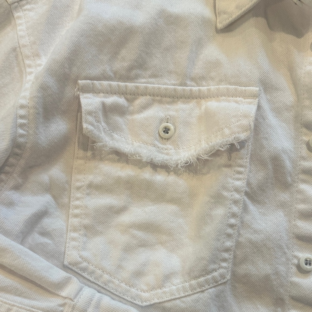 Moussy Vintage White Cropped Denim Jacket (244) - Picture 4 of 9
